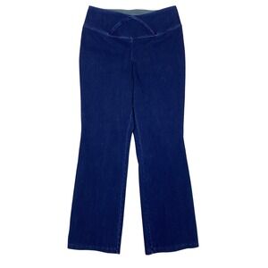 Women with Control Prime Stretch Denim Crossover Waist Flare Pants Women 8P